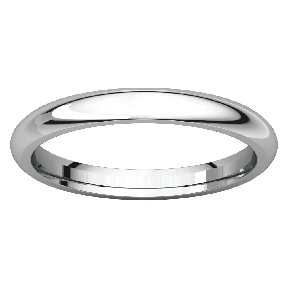 Platinum 2.5mm Comfort Fit Band, Size 5