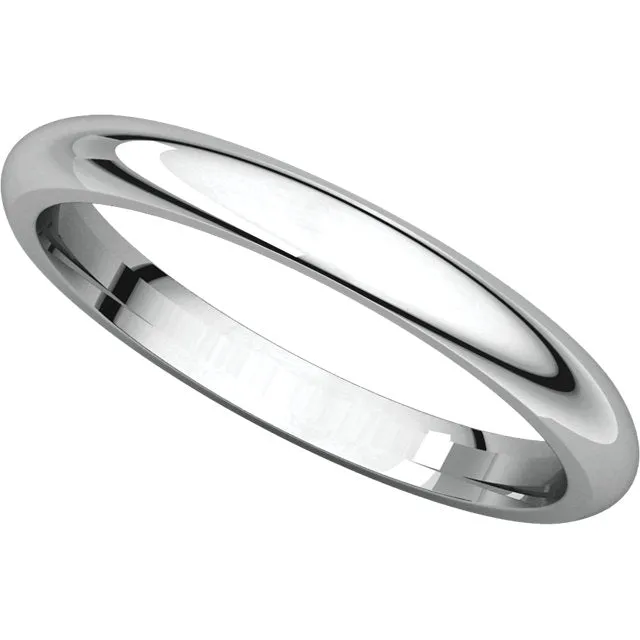 Platinum 2.5mm Comfort Fit Band, Size 5