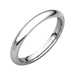 Platinum 2.5mm Comfort Fit Band, Size 5