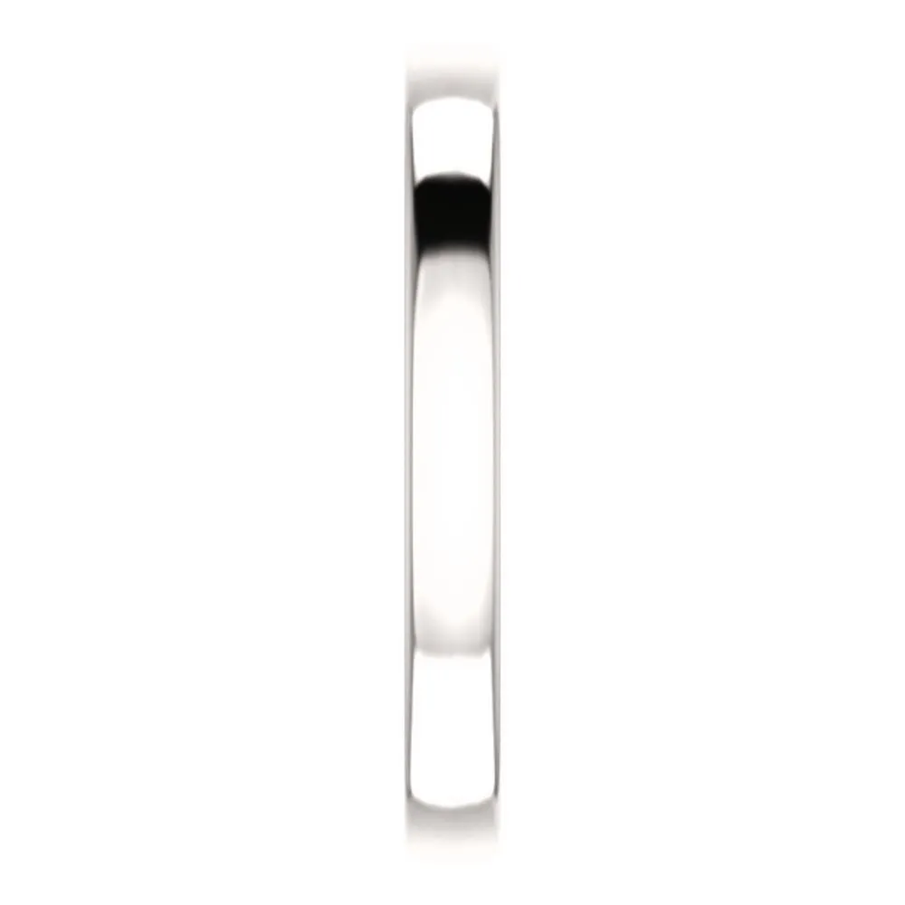 Platinum 2.5mm Design Band , Size 7