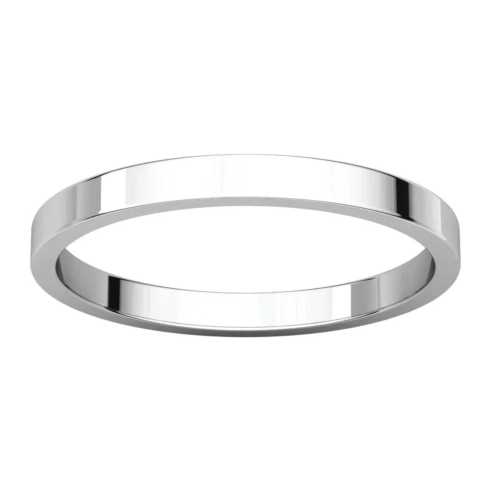 Platinum 2mm Flat Band, Size 5.5