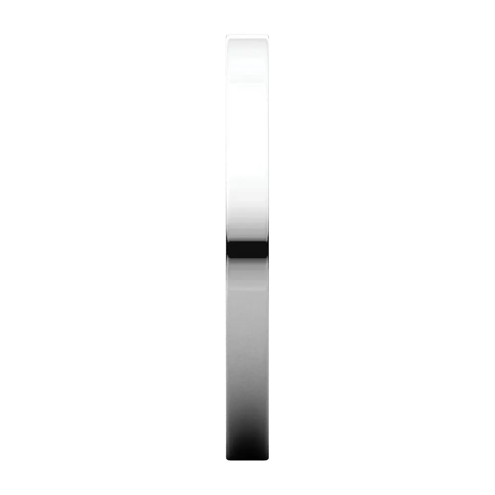 Platinum 2mm Flat Band, Size 5.5