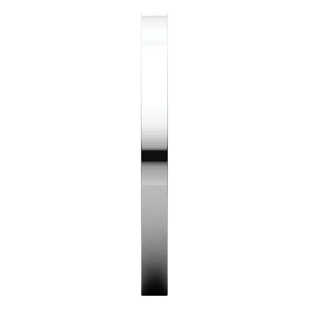 Platinum 2mm Flat Comfort Fit Band, Size 5