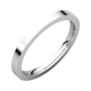 Platinum 2mm Flat Comfort Fit Band, Size 5