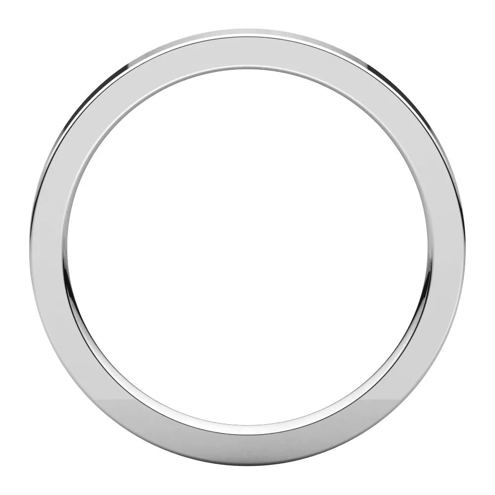 Platinum 2mm Flat Comfort Fit Band, Size 5