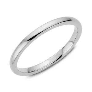 Platinum (2mm) High Polished Dome Band