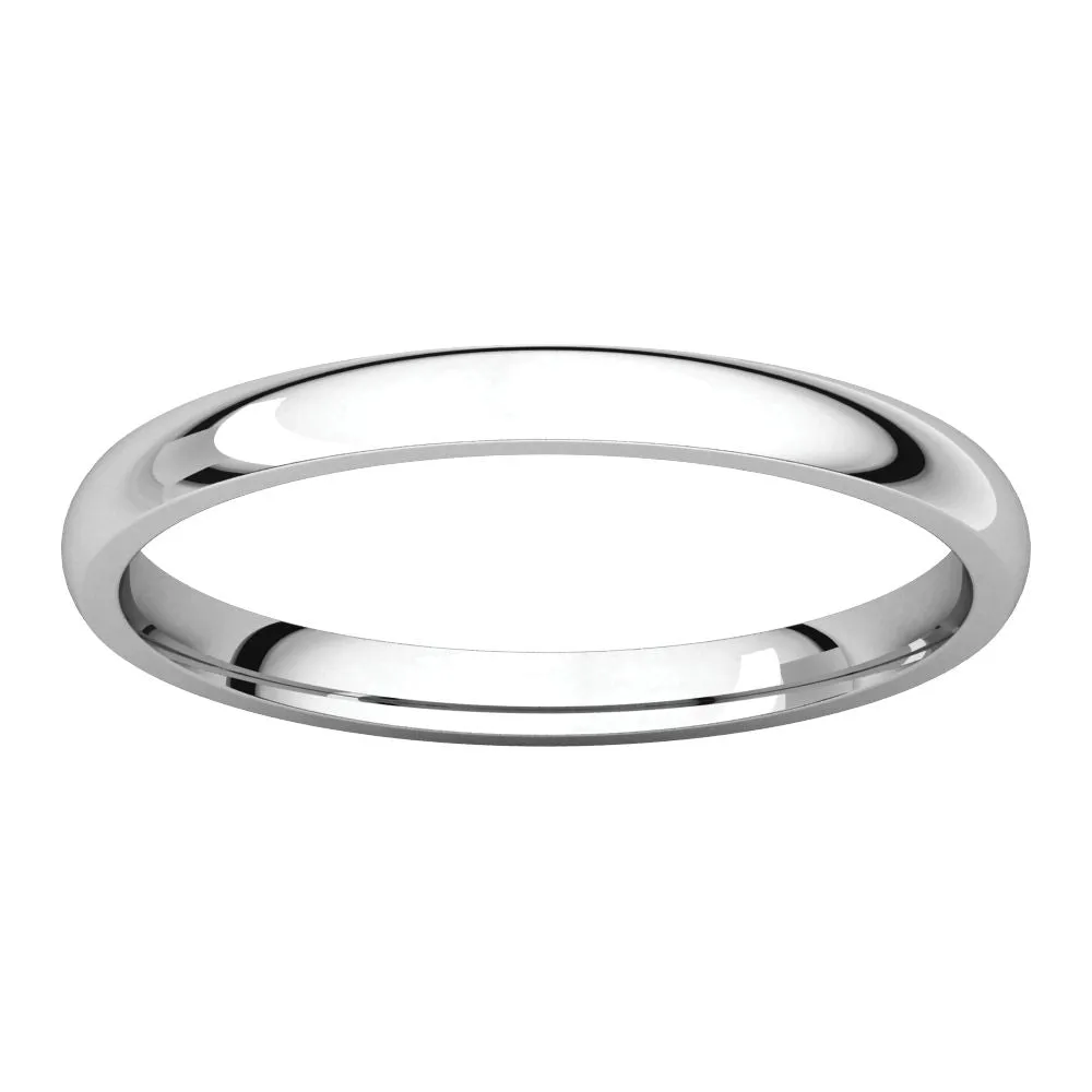 Platinum 2mm Light Comfort Fit Band, Size 5