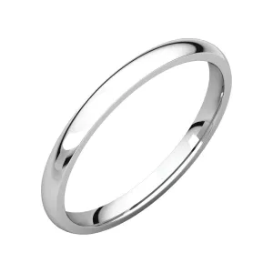 Platinum 2mm Light Comfort Fit Band, Size 7