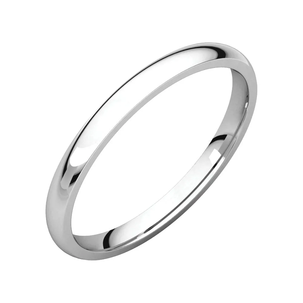 Platinum 2mm Light Comfort Fit Band, Size 7