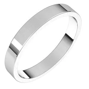 Platinum 3 mm Flat Band Size 5.5