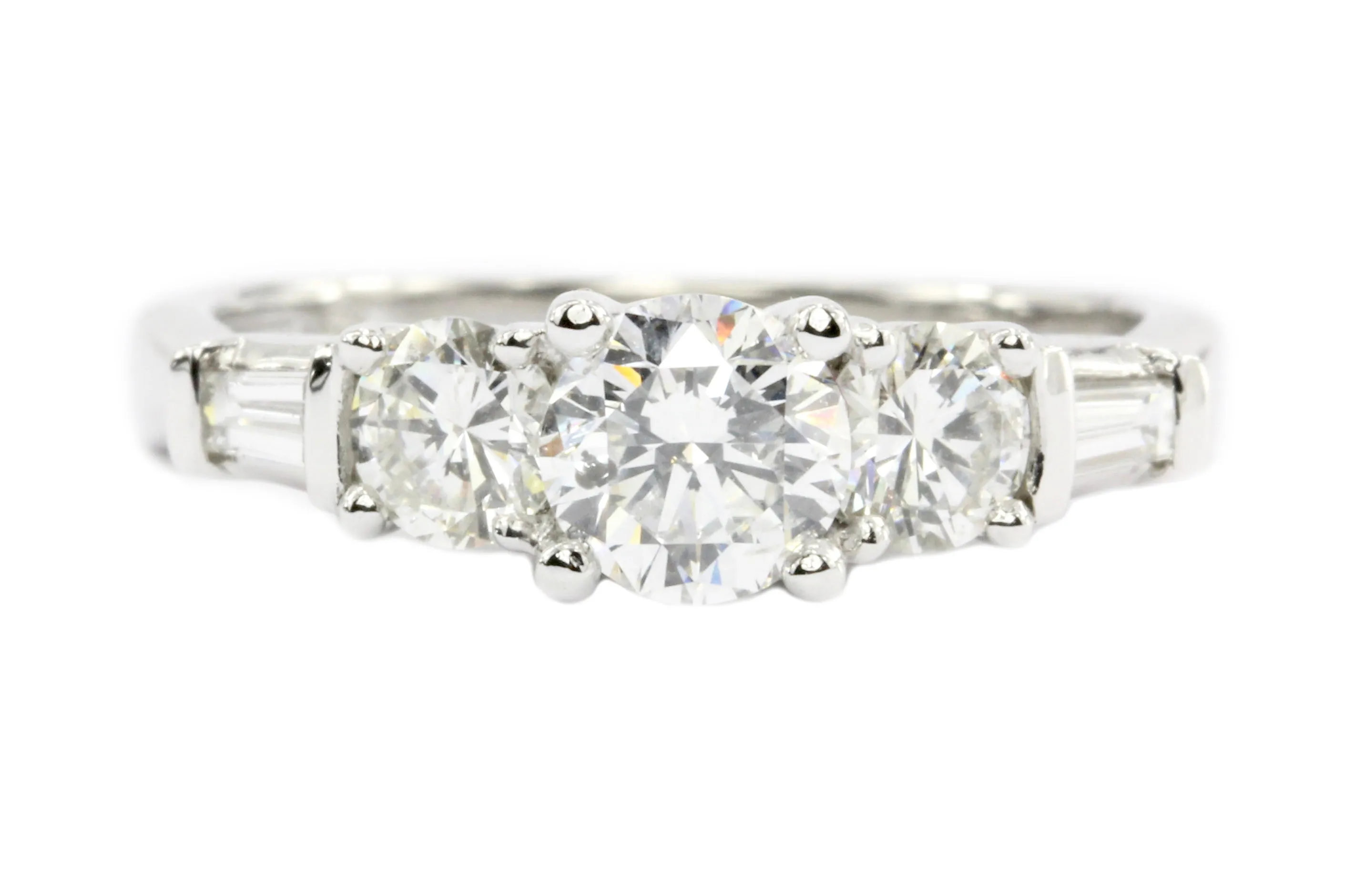 Platinum 3 Stone Diamond Engagement Ring