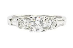 Platinum 3 Stone Diamond Engagement Ring