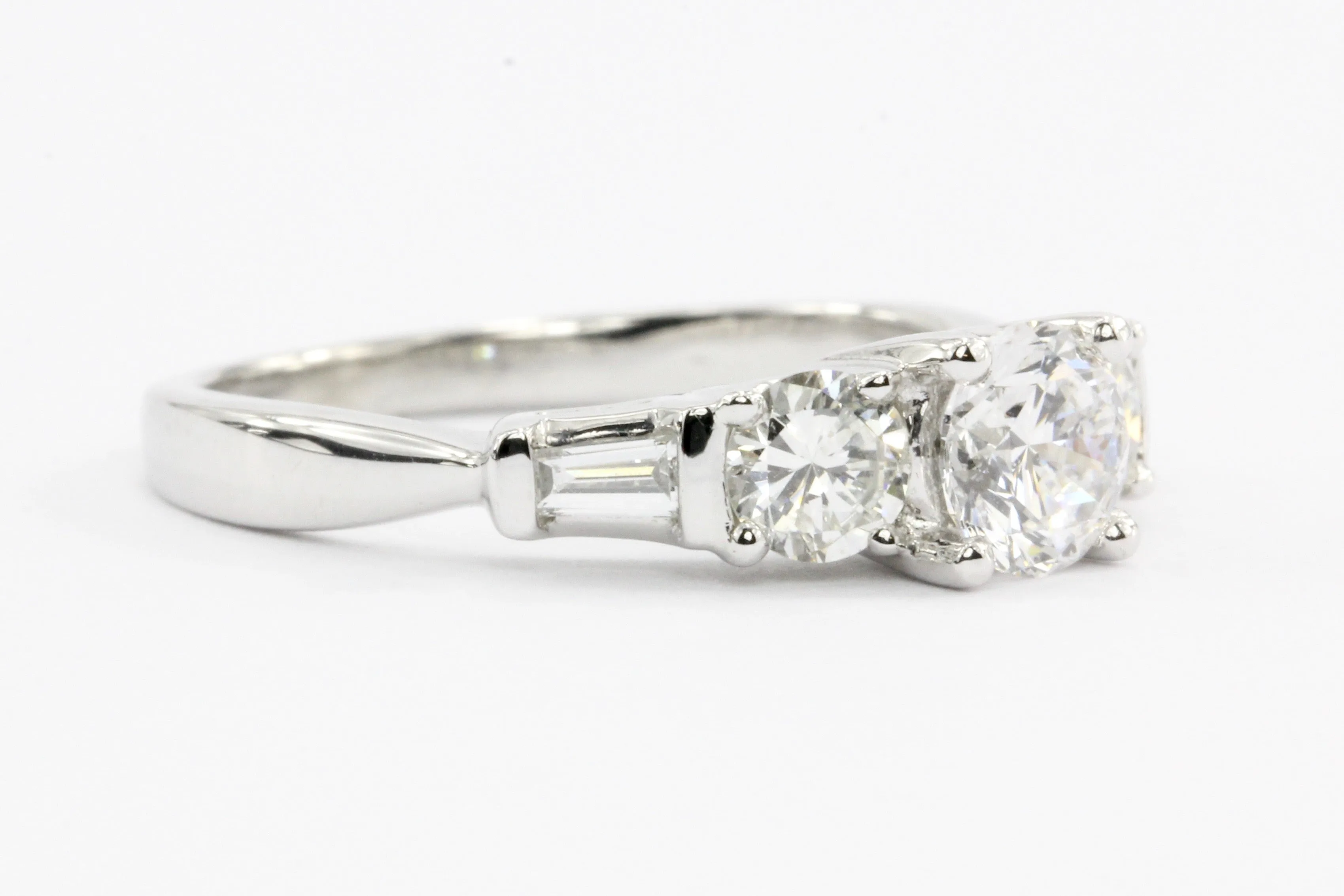 Platinum 3 Stone Diamond Engagement Ring