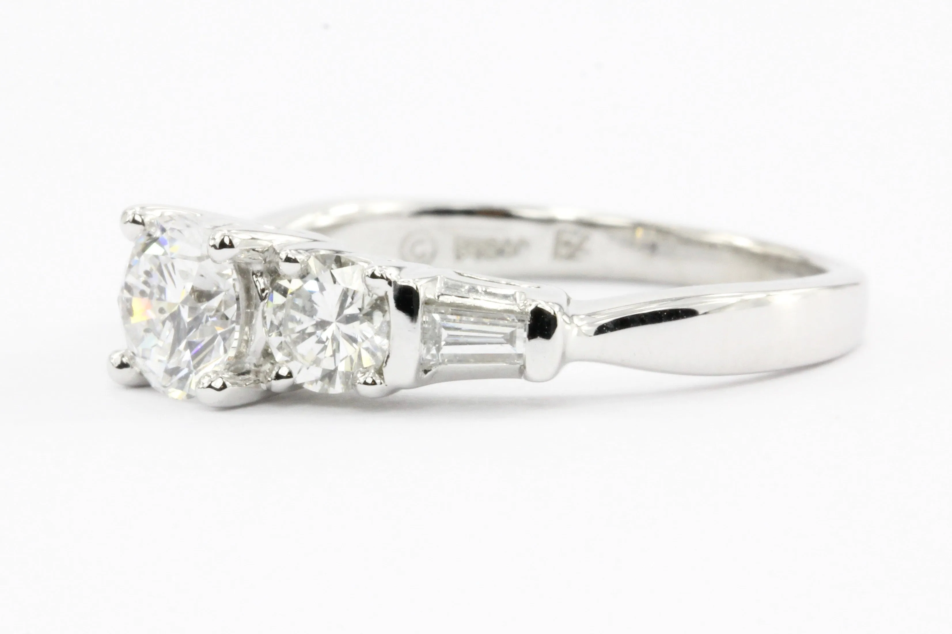 Platinum 3 Stone Diamond Engagement Ring