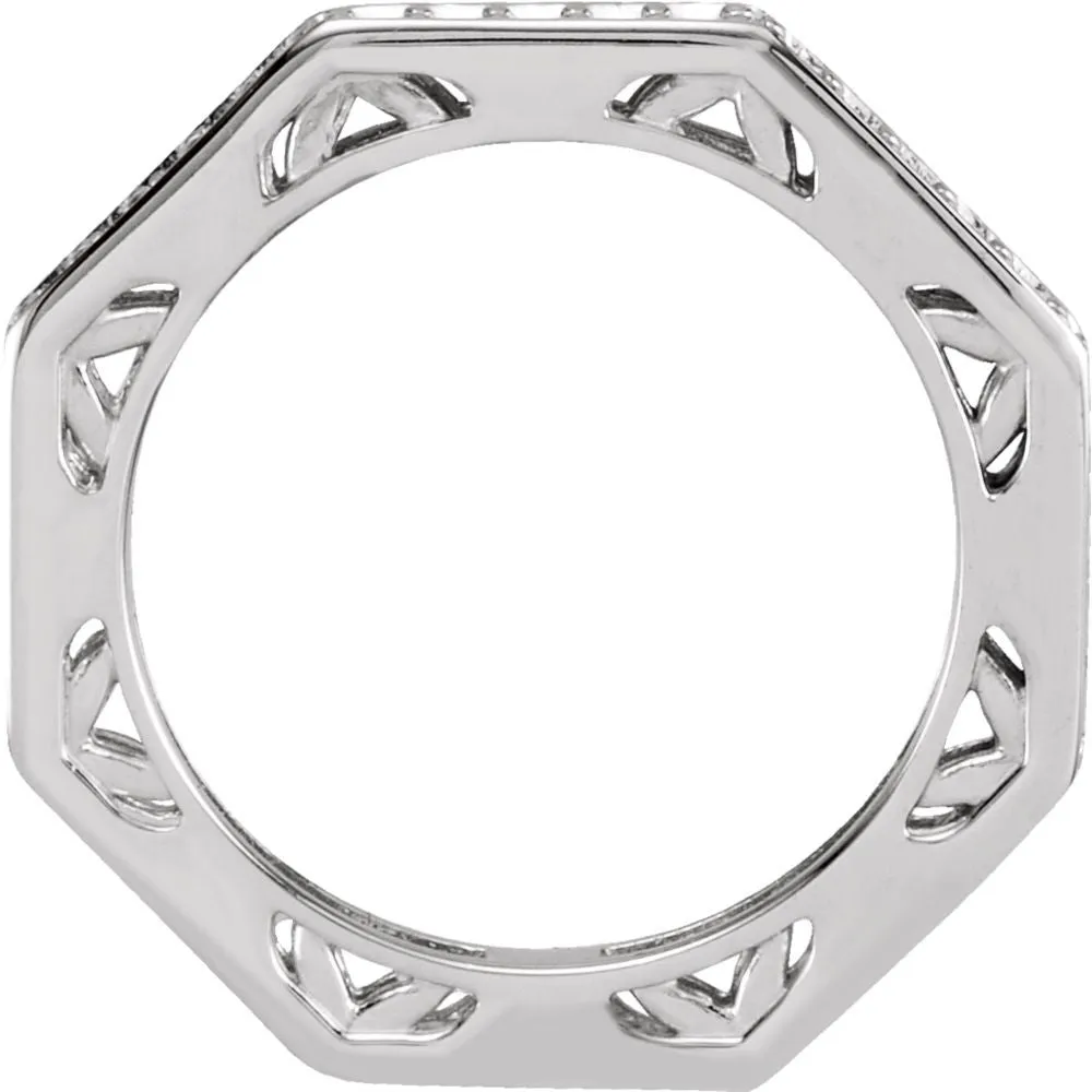 Platinum 3/4 CTW Diamond Anniversary Band Size 6.5