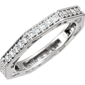 Platinum 3/4 CTW Diamond Anniversary Band Size 6.5