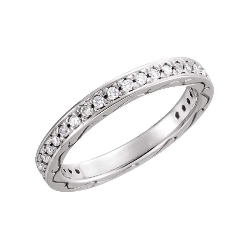 Platinum 3/8 CTW Diamond Eternity Band Size 6.5