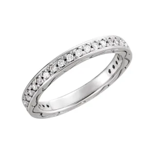 Platinum 3/8 CTW Diamond Eternity Band Size 6.5