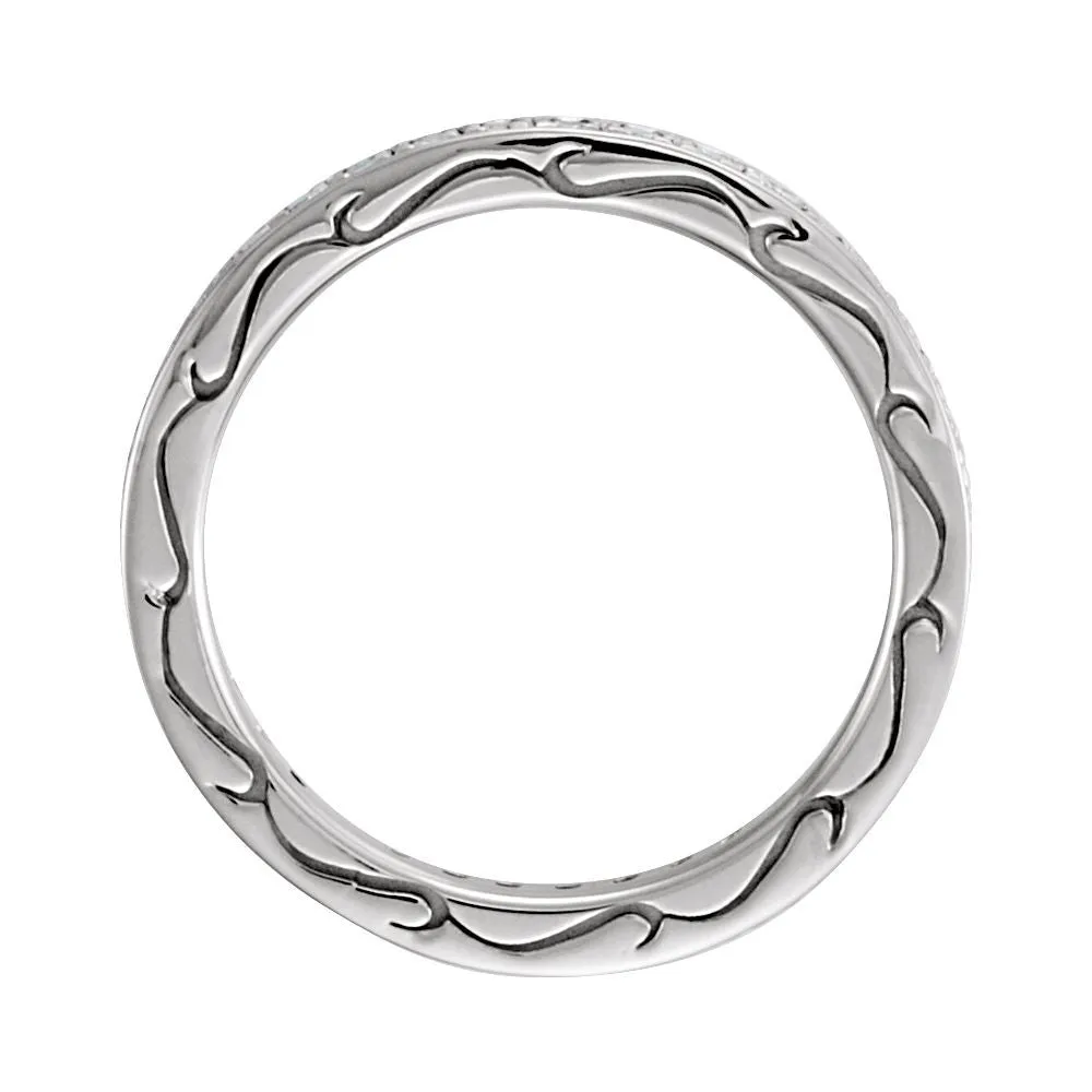 Platinum 3/8 CTW Diamond Eternity Band Size 6.5