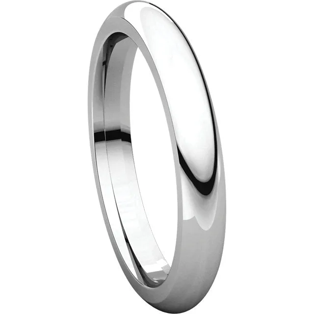 Platinum 3mm Comfort Fit Band, Size 12