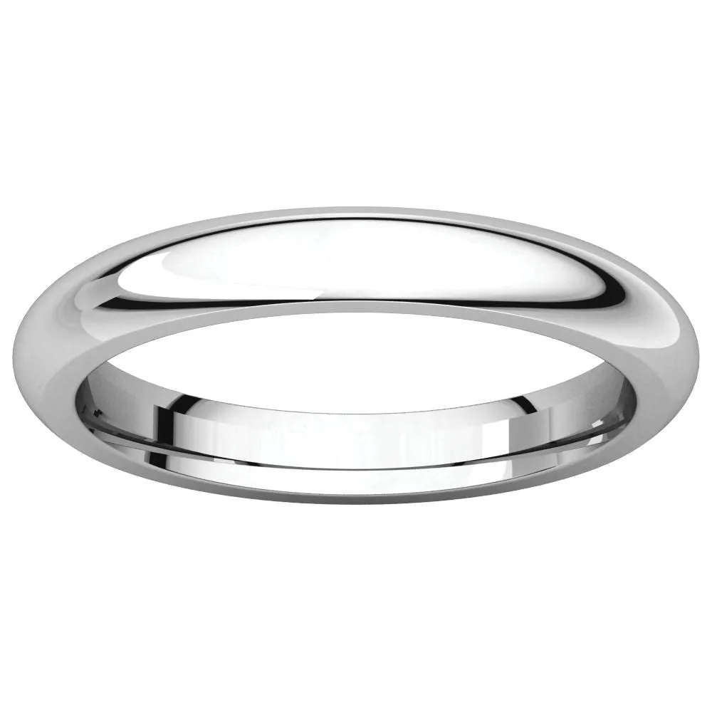 Platinum 3mm Comfort Fit Band, Size 12