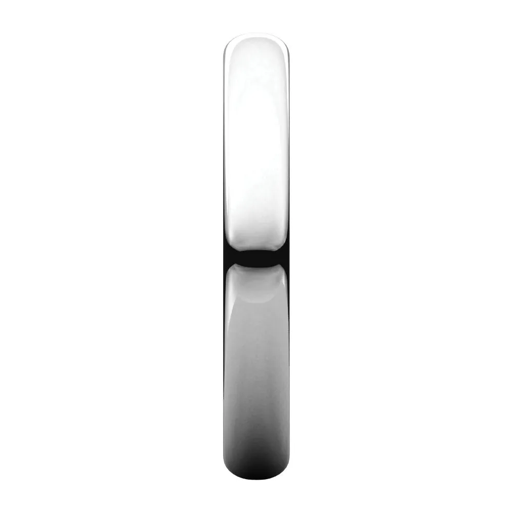 Platinum 3mm Half Round Band, Size 5