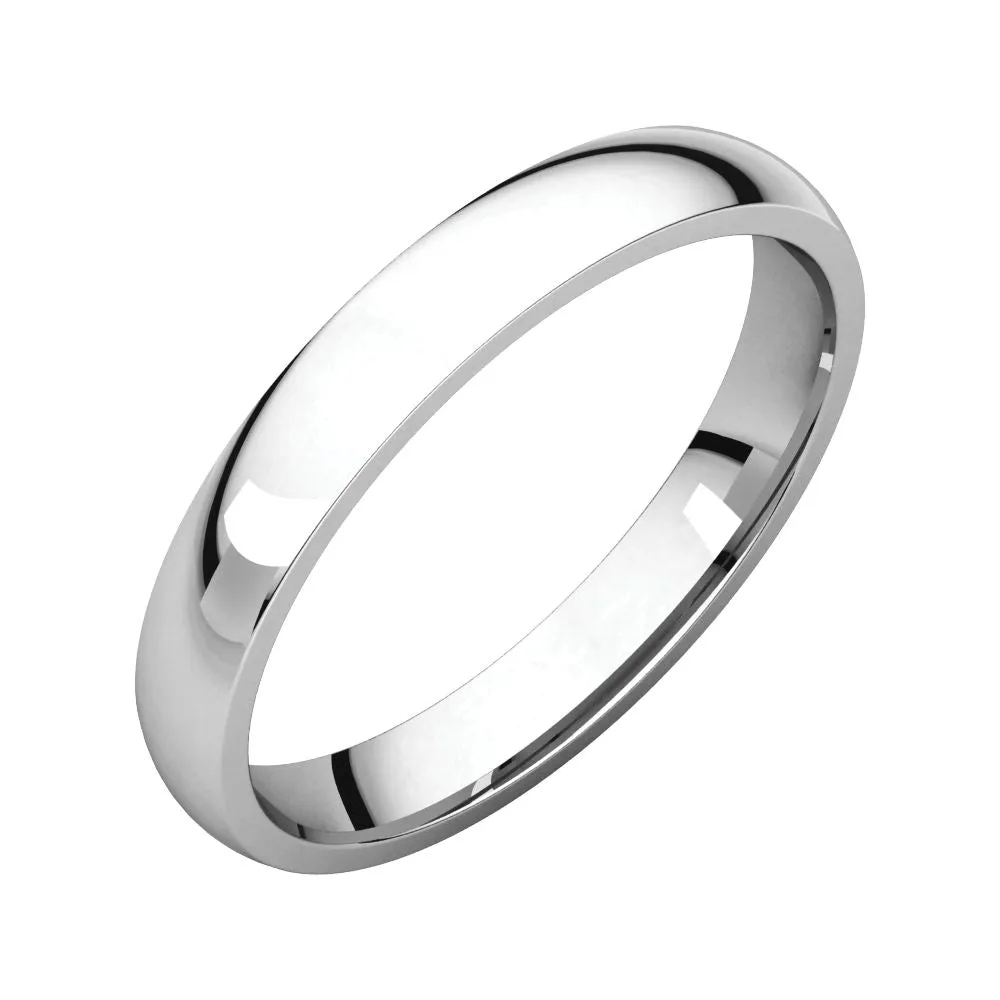 Platinum 3mm Light Comfort Fit Band, Size 7.5