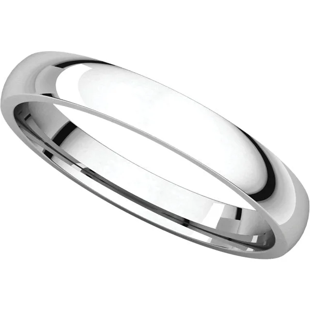 Platinum 3mm Light Comfort Fit Band, Size 7.5