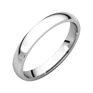 Platinum 3mm Light Comfort Fit Band, Size 7.5