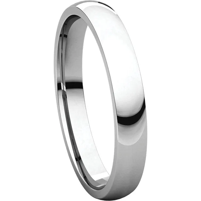 Platinum 3mm Light Comfort Fit Band, Size 7.5