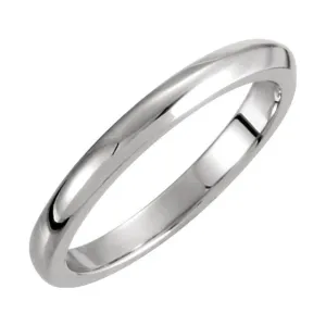 Platinum 3mm Solstice Solitaire® Tapered Knife Edge Band, Size 7