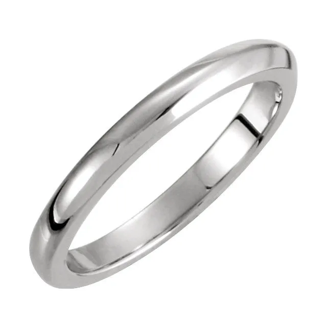 Platinum 3mm Solstice Solitaire® Tapered Knife Edge Band, Size 7