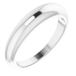 Platinum 4 mm Petite Dome Ring