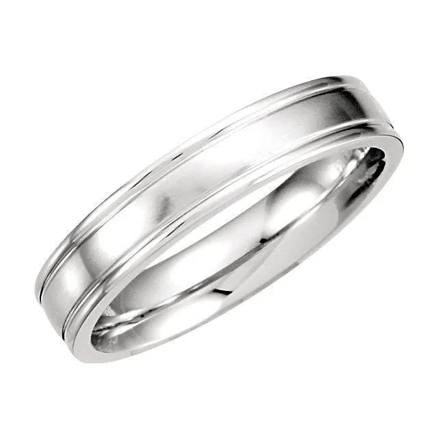 Platinum 4.5mm Satin Finish Band Size 10.00