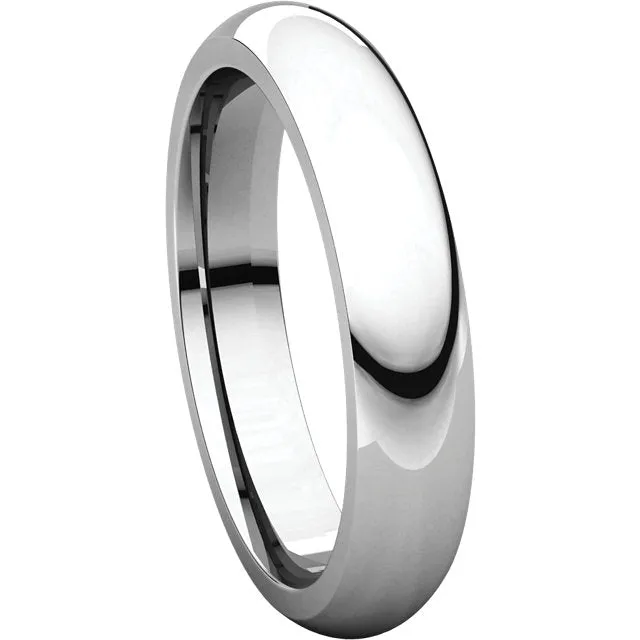 Platinum 4mm Comfort Fit Band, Size 10.5