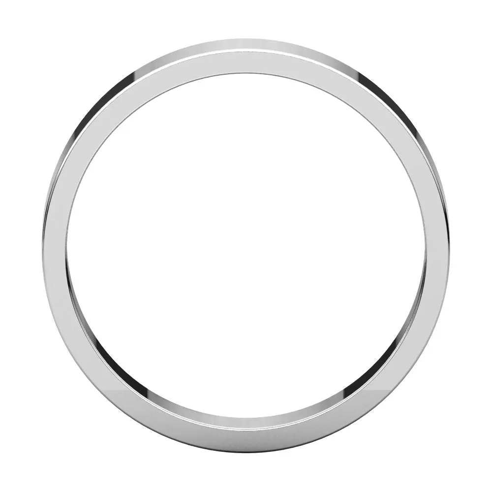 Platinum 4mm Flat Band, Size 8