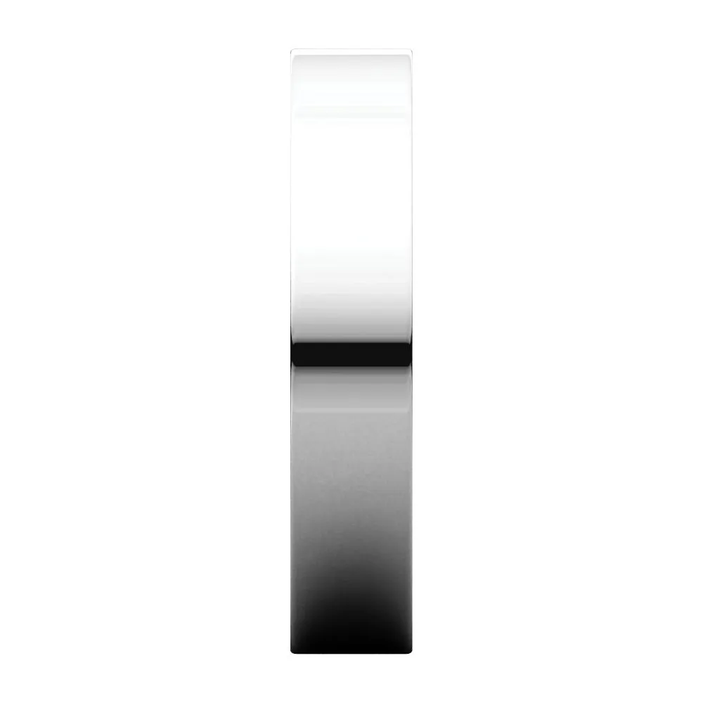 Platinum 4mm Flat Band, Size 8
