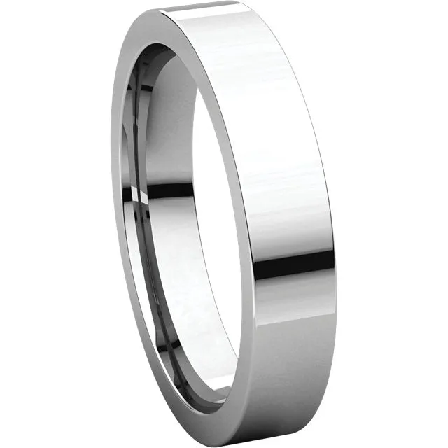 Platinum 4mm Flat Comfort Fit Band, Size 5.5
