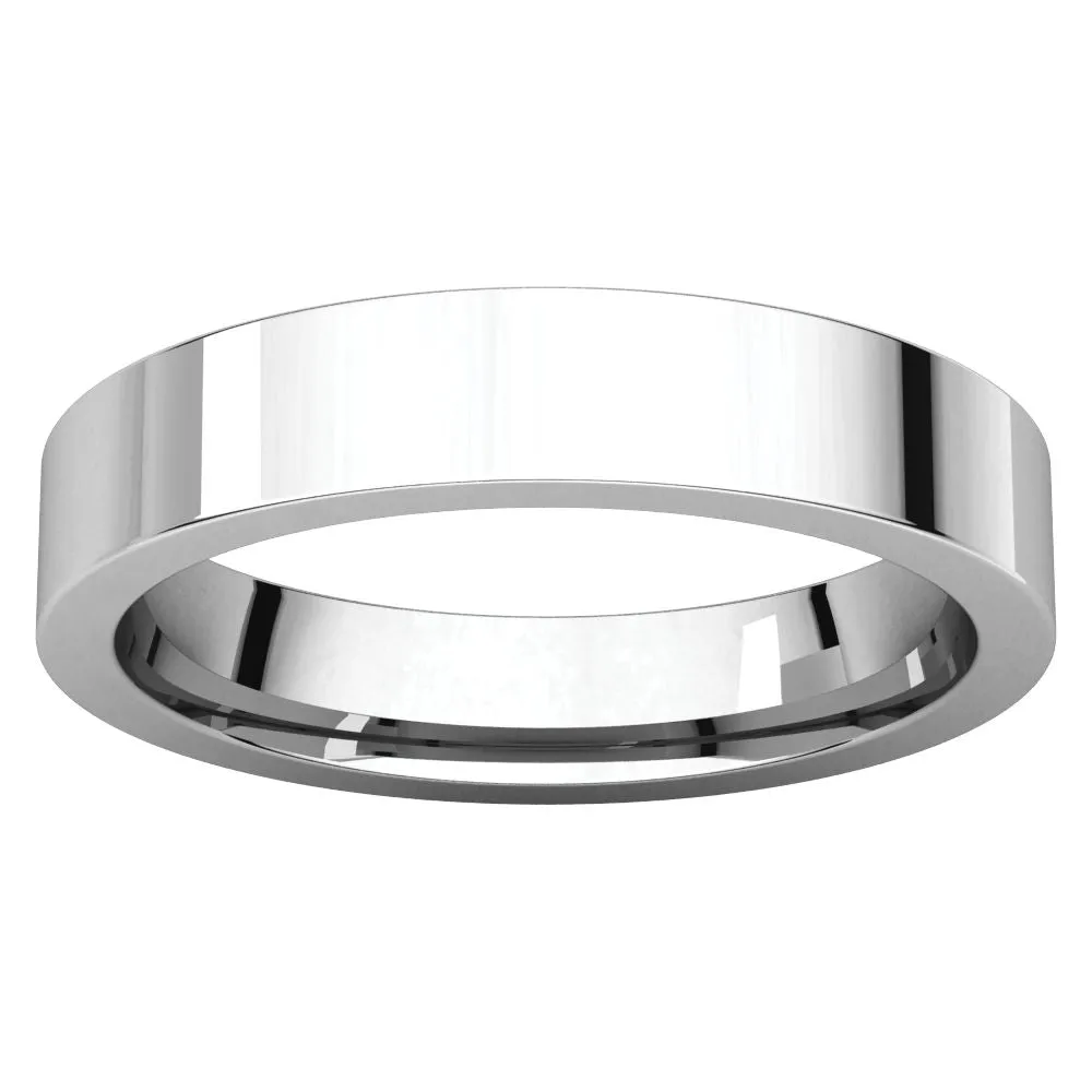 Platinum 4mm Flat Comfort Fit Band, Size 5.5
