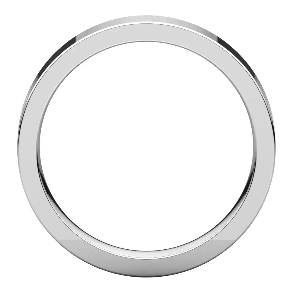 Platinum 4mm Flat Comfort Fit Band, Size 5.5