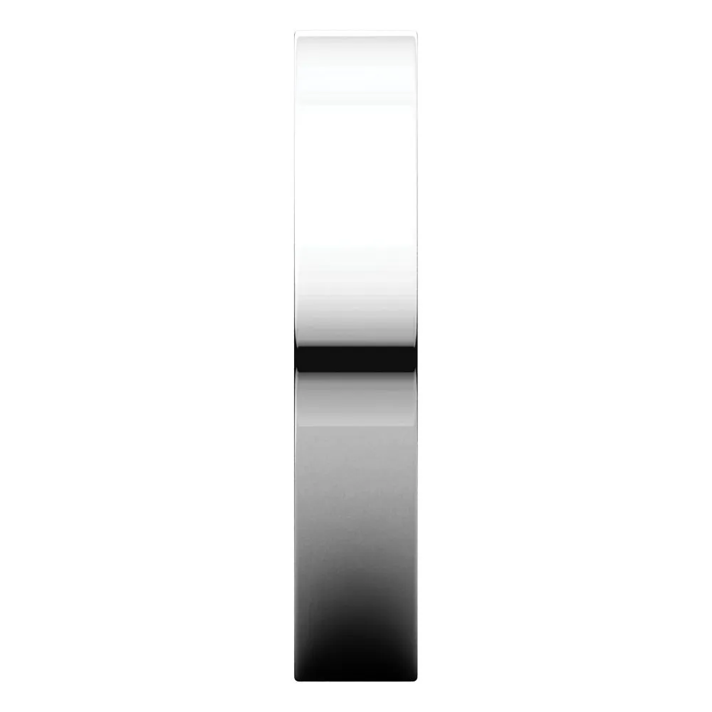 Platinum 4mm Flat Comfort Fit Band, Size 5.5