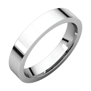Platinum 4mm Flat Comfort Fit Band, Size 5.5