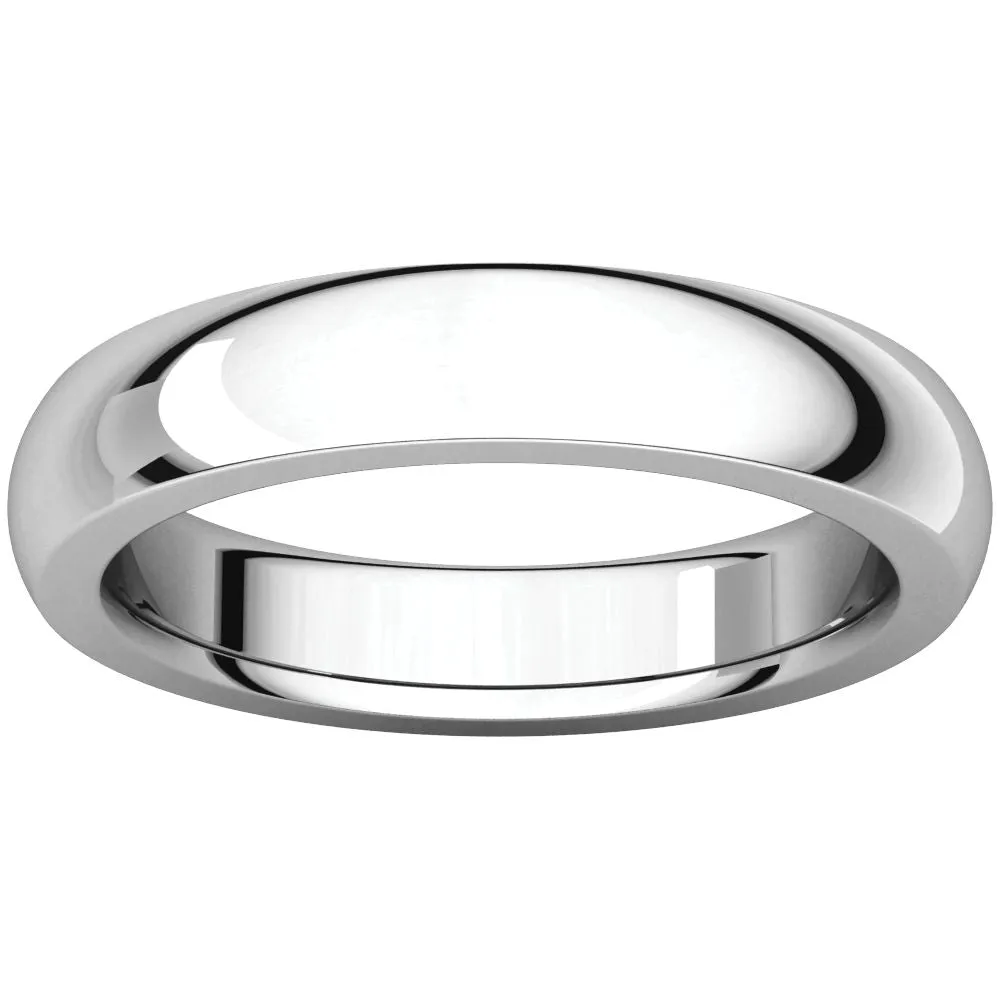 Platinum 4mm Heavy Comfort Fit Band, Size 5