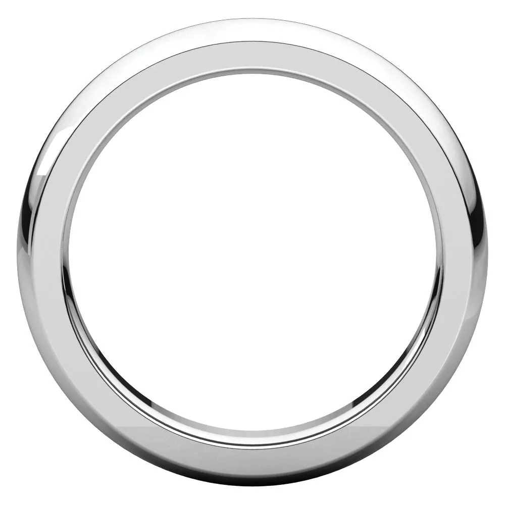 Platinum 4mm Heavy Comfort Fit Band, Size 5