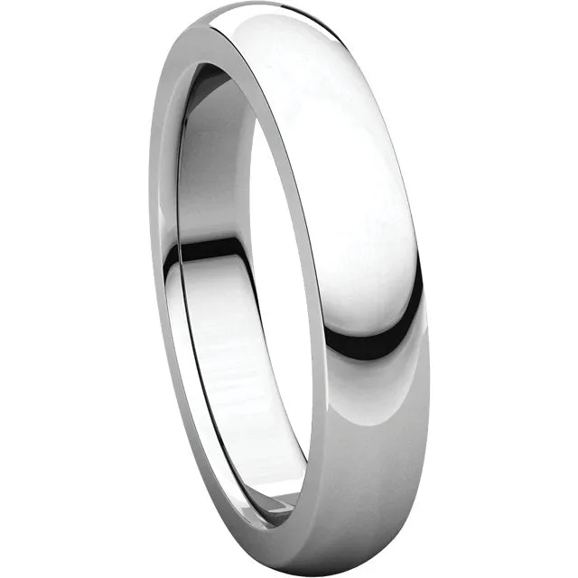 Platinum 4mm Heavy Comfort Fit Band, Size 5