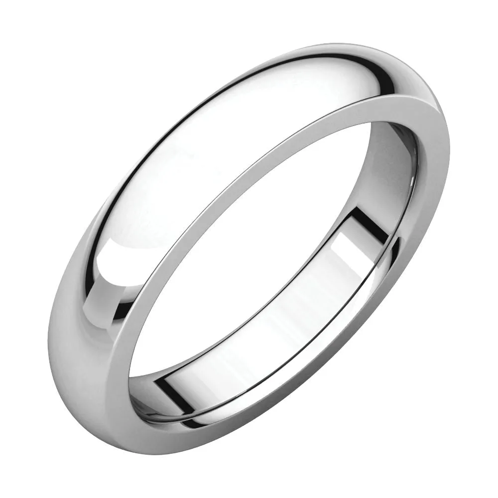 Platinum 4mm Heavy Comfort Fit Band, Size 5