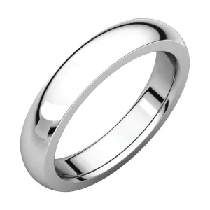 Platinum 4mm Heavy Comfort Fit Band, Size 5