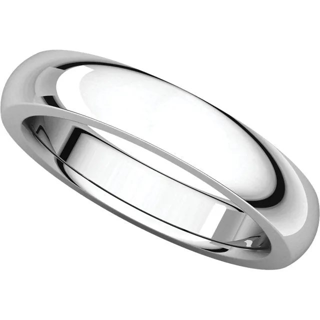 Platinum 4mm Heavy Comfort Fit Band, Size 5