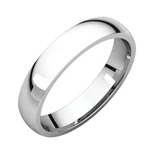Platinum 4mm Light Comfort Fit Band, Size 10