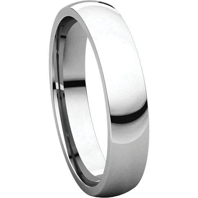Platinum 4mm Light Comfort Fit Band, Size 10
